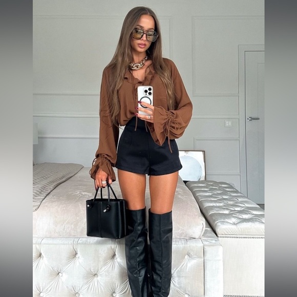 Elegant brown boho top - Picture 9 of 9